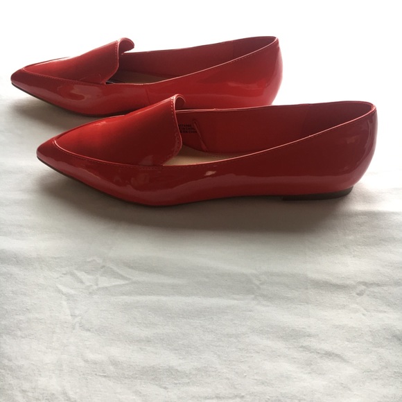NWT Forever 21 patent red loafer flat 7.5. - Picture 6 of 8